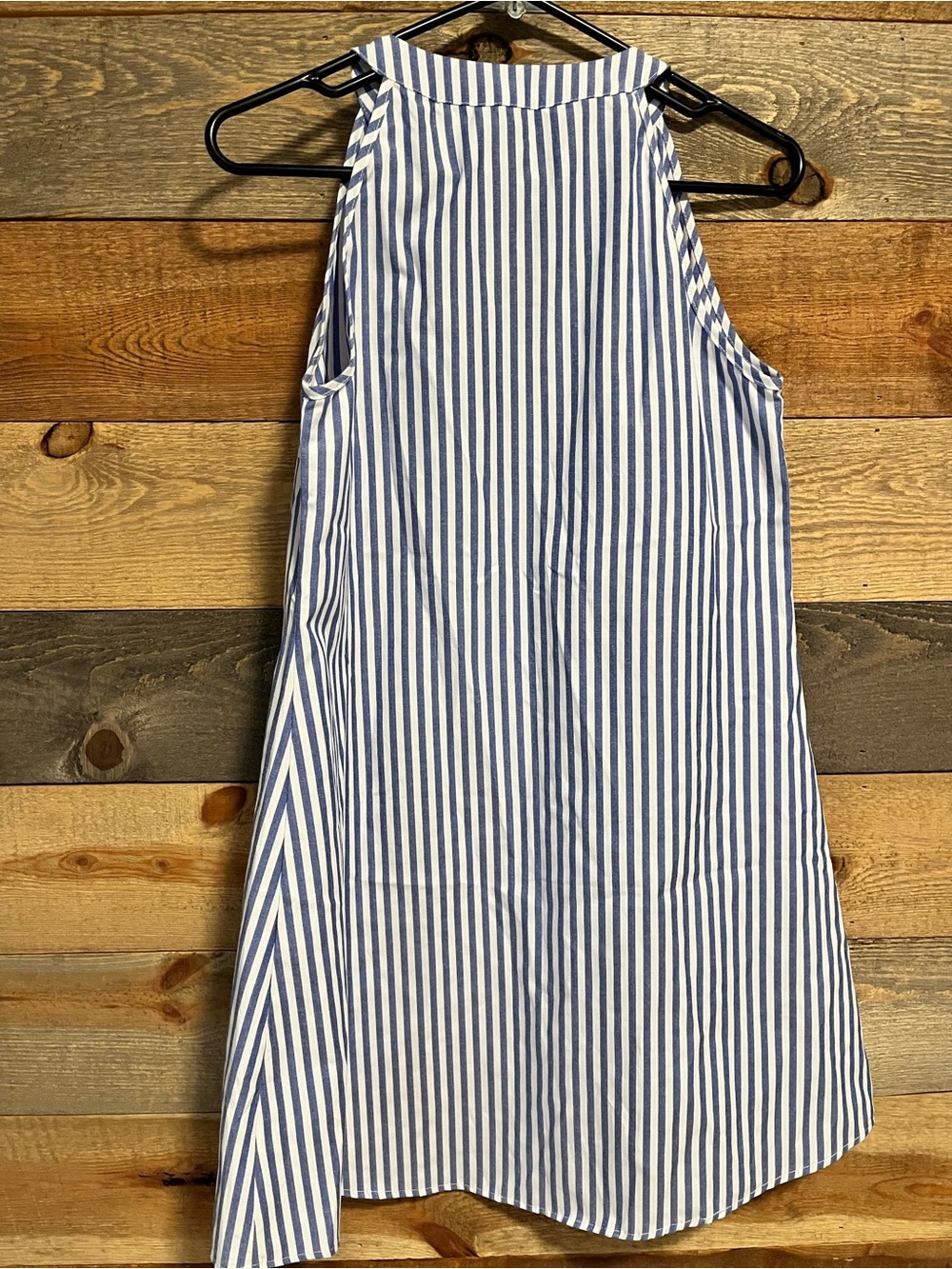 Cupshe Blue and White Vertical Stripe Sleeveless Dress Size Small - Picture 4 of 4